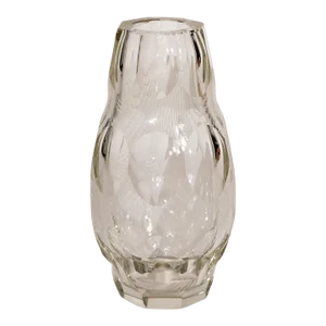 1970s Czech Lattice Glass Vase, Harrachov Glassworks