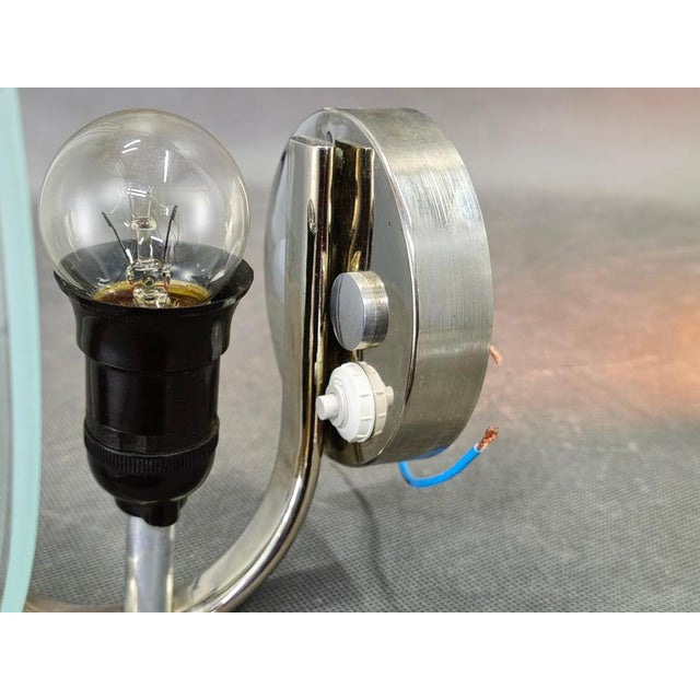 Art Deco Czech Frosted Glass Wall Lights, 1940s, Set of 2 For Sale - Image 4 of 11