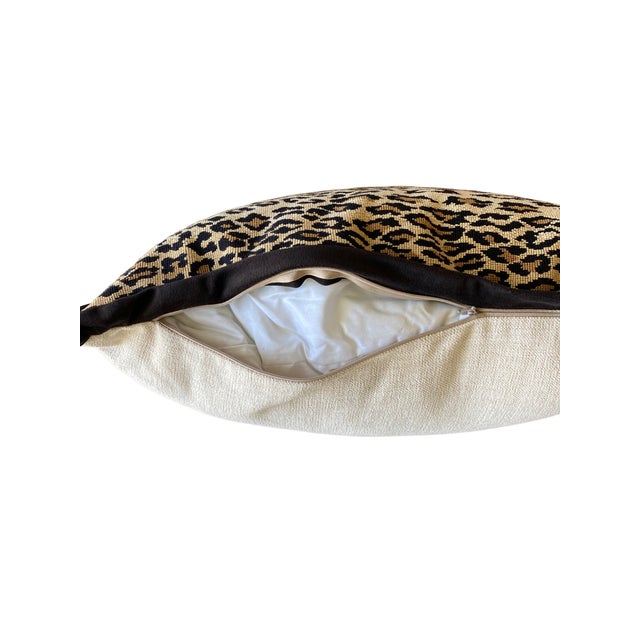 Custom Pair of Leopard Print Euro Pillows For Sale - Image 11 of 11