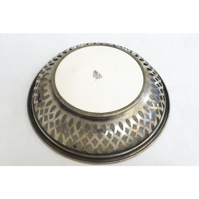 Metal Late 19th Century Earthenware & Metal Bread Basket by Max Dannhorn, 1890s For Sale - Image 7 of 13