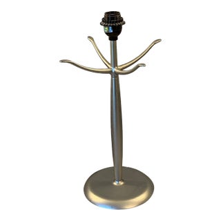 Vintage Michael Graves Modern Brushed Nickel Table Lamp Base For Sale