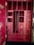 Hand-Painted Vintage Chinoiserie Village Scene Secretary Desk & Bookcase For Sale - Image 12 of 17
