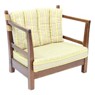 Swedish Pine Lounge Chair in the style of Axel Einar Hjort, 1930s For Sale