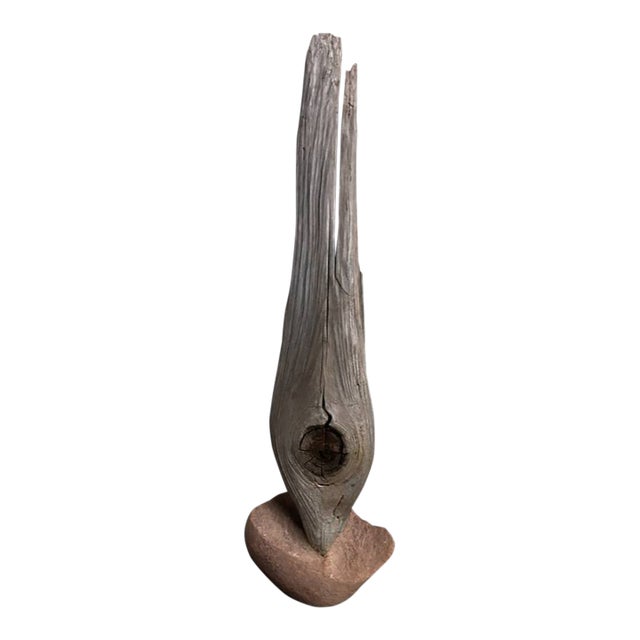 Wood Stone Sculpture by David Maiefski For Sale