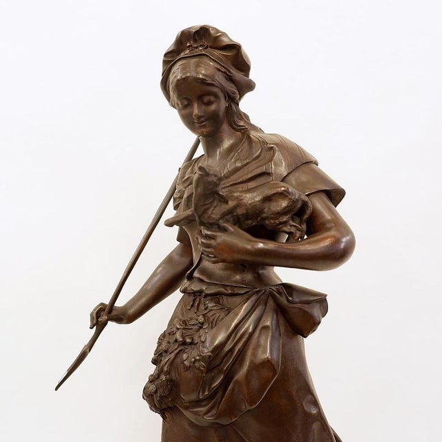 Auguste De Wever, Bronze Sculpture Innocence, 1800s, Bronze For Sale - Image 11 of 16