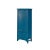 Asian Oriental Dark Teal Blue Narrow Wood Detail Door Drawers Storage Cabinet For Sale - Image 3 of 7