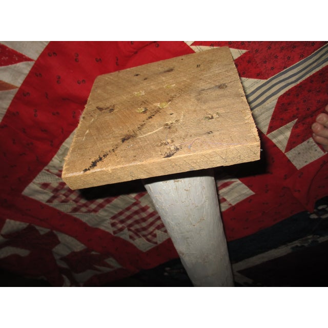 Primitive 1930s Folk Art Wooden Girl With Curls 47" Figure /Sculpture For Sale - Image 12 of 12