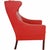 Set of Model 2204 Wingchair and Ottoman in Red Leather by Børge Mogensen, 2000s For Sale - Image 14 of 18