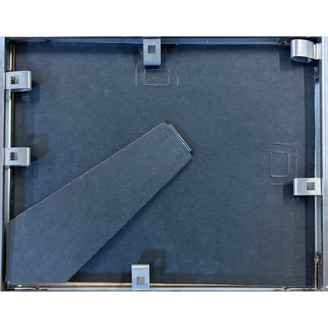 Metal American Little Painting of People in a Park, Signed For Sale - Image 7 of 7