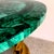 Stunning Tessellated Malachite Round Dining Table With Brass Base, Made in Italy For Sale - Image 10 of 15