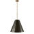 Thomas O'Brien for Visual Comfort Signature Goodman Medium Hanging Light in Hand-Rubbed Antique Brass with Bronze Shade For Sale