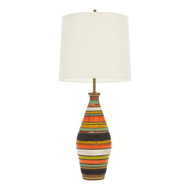 Vintage Italian Mid Century "Thailandia" Table Lamp by Aldo Londi / Bitossi For Sale