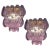 Murano Shell Glass Ceiling Lights, 1990s, Set of 2 For Sale