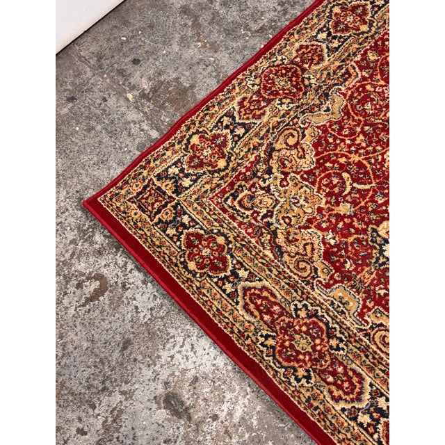 4ft 4in × 6ft 4in Traditional Medallion Area Rug For Sale - Image 4 of 12
