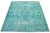 This is a Turquoise antique hand-knotted Persian wool rug with a medallion floral design and gray accents. This rug...