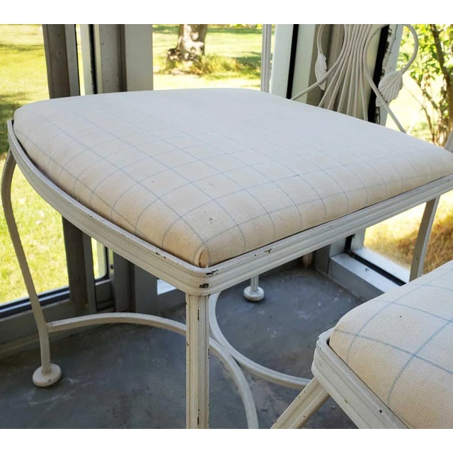 Vintage Wrought Iron Dining Table and Chairs For Sale - Image 10 of 12