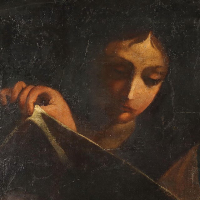 Adoration of the Child, 17th Century, Oil on Canvas, Framed For Sale - Image 7 of 12