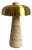 Porcini Travertine Brass Table Lamp For Sale