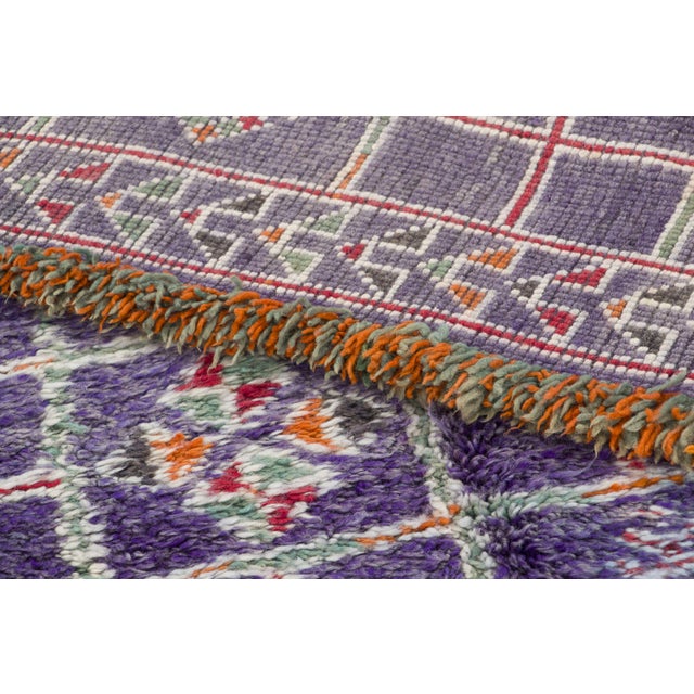 Textile Vintage Moroccan Berber Wool Rug With Geometric Motifs by Rug & Kilim, 1950-1959 For Sale - Image 7 of 9