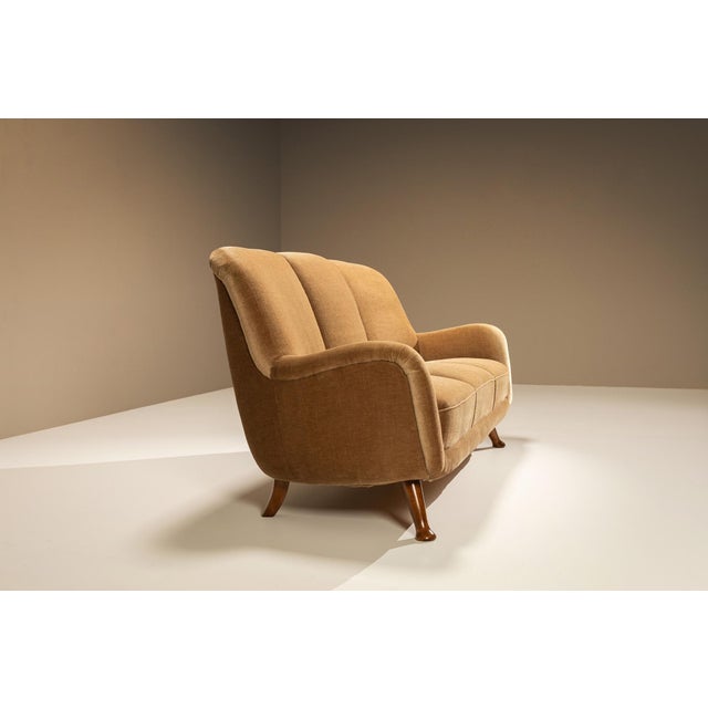 Textile Three-Seater in Mohair from Berga Möbler, Sweden, 1940s For Sale - Image 7 of 13