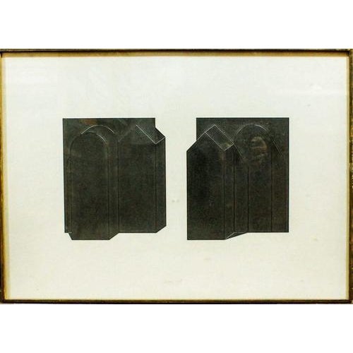 Collage on paper. Hand signed and dated. Authenticity certified by archivio uncini. Provenance: galleria rondanini, rome....