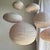 Large Japanese Style Oval Flattened Pink Rattan and Natural Linen Pendant Light, 1980s For Sale - Image 4 of 18