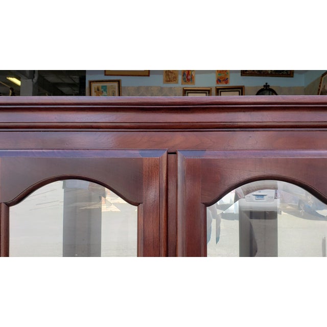 Crawford Of Jamestown Furniture Company Cherry Queen Anne Dining Room China Cabinet Chairish