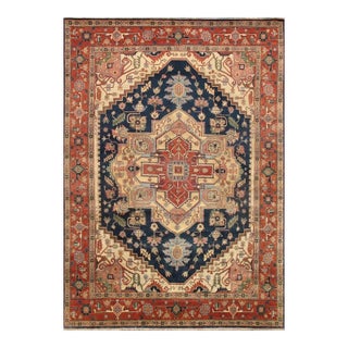 Pasargad Home Serapi Navy Wool Area Rug- 8' 9'' X 11'10'' For Sale