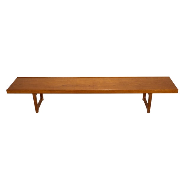 Vintage Torbjørn Afdal Krobo Extra Long Teak Bench by Bruksbo Norway, Scandinavian Modern For Sale - Image 13 of 18