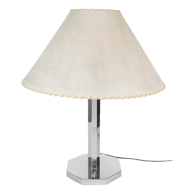 Art Deco Table Lamp with Parchment Shade, 1930 For Sale