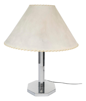 Art Deco Table Lamp with Parchment Shade, 1930