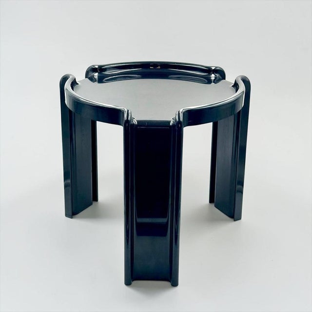 Black Nesting Tables by Giotto Stoppino for Kartell, Italy, 1960s, Set of 3 For Sale - Image 9 of 16