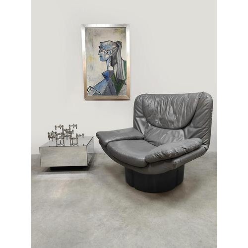 Vintage Il Poltrone Leather Lounge Chair by Ammannati & Vitelli, 1970s For Sale - Image 4 of 6