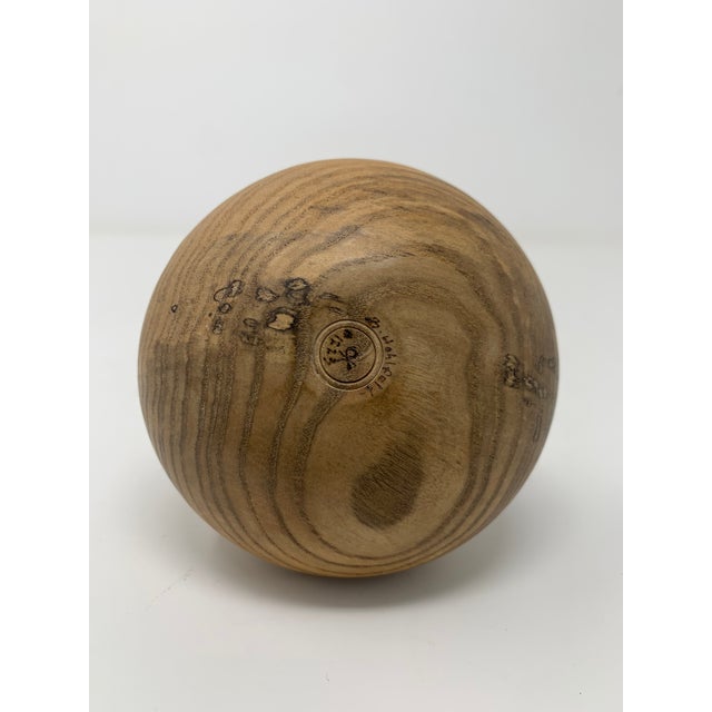 Vintage Wooden Vessel With Pointed Lid For Sale - Image 10 of 11