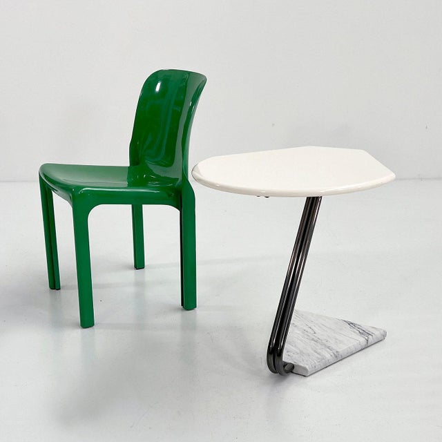 La Palma Side Table with Marble Base, 1980s For Sale - Image 6 of 11