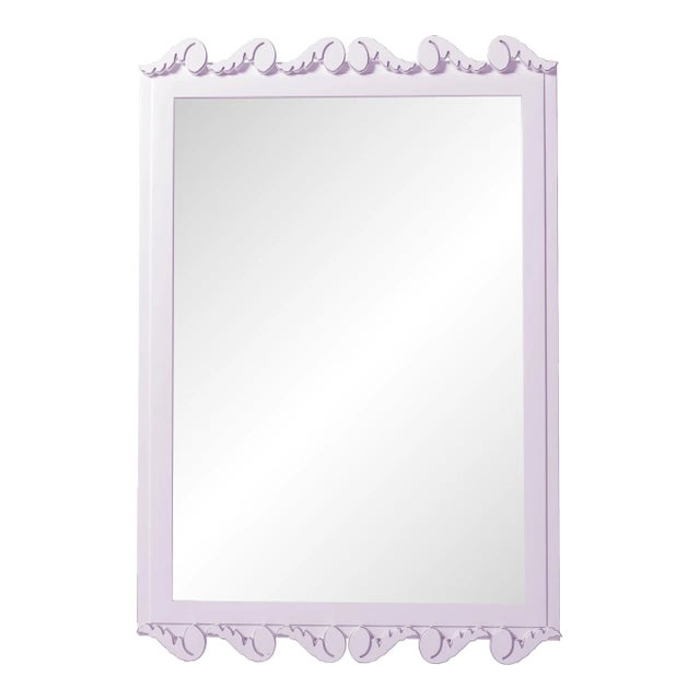 Fleur Home Garden District Laurel Rectangle Mirror in Lite Lavender, 24x36 For Sale