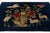 1900 - 1909 4 X 7 Pictorial Handmade Chinese Art Deco Wool Rug in Navy Blue For Sale - Image 5 of 9
