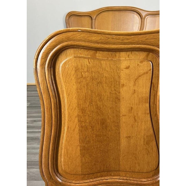 Vintage French Louis XVI Double Bed Frame in Oak For Sale - Image 4 of 11
