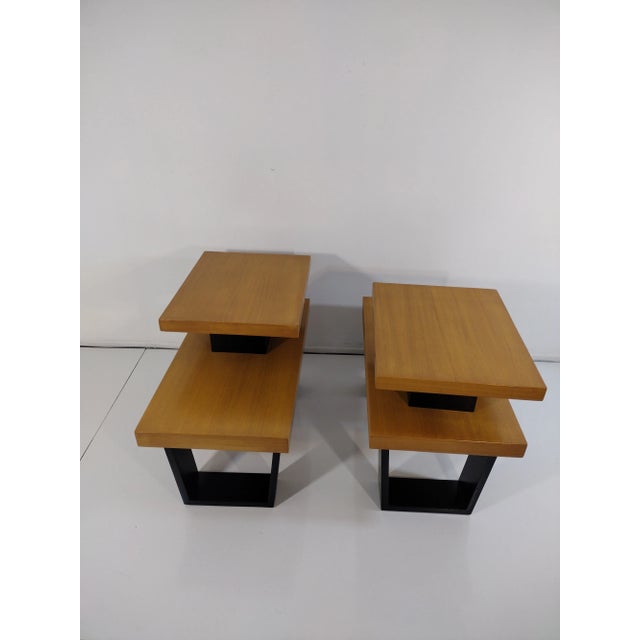1950s Vintage Step End Tables - a Pair For Sale In Los Angeles - Image 6 of 13