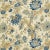 Sample- Schumacher Ellis Floral Vine Fabric in Indigo For Sale
