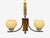 1930s Swedish Art Deco, Pendant Light, Burl, Cord, Glass, Chrome, Sweden, 1930s For Sale - Image 5 of 11