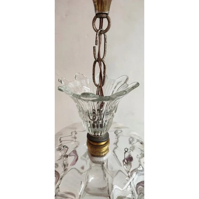 Mauve Crystal Ceiling Lamp. France, 1950s For Sale - Image 8 of 10