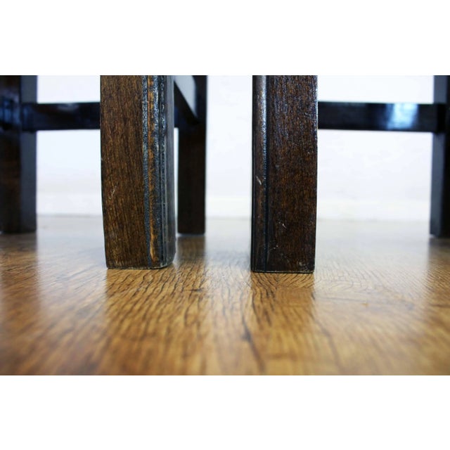 Wood Oak and Rope Stools, 1970s, Set of 4 For Sale - Image 7 of 11