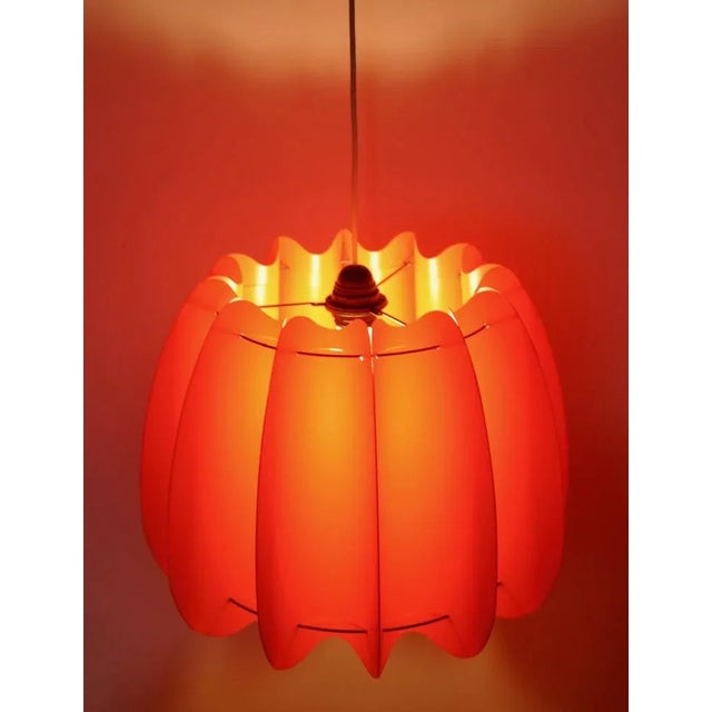 Danish Red Plastic Lamp For Sale - Image 4 of 12