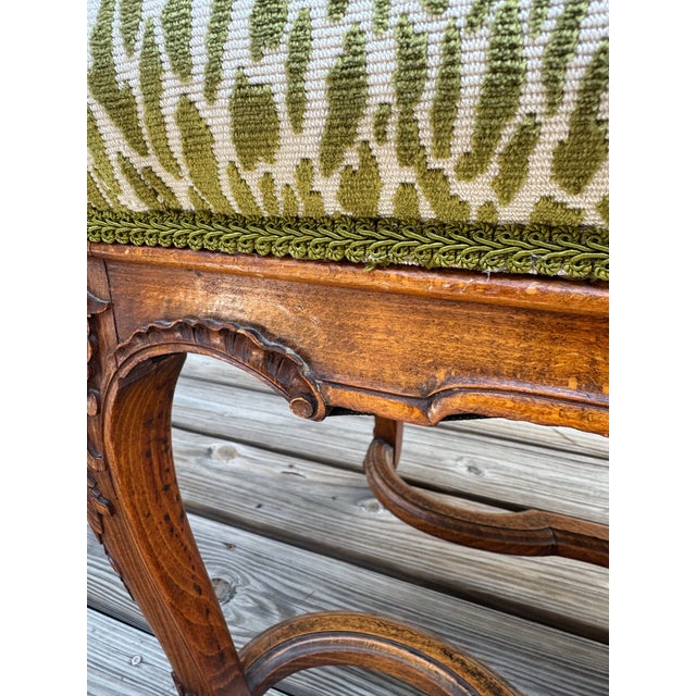 French Old French Animal Print Bench For Sale - Image 3 of 7