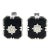 14ct White Gold Onyx & Diamond Earrings 7.66ct 6.9g, A Pair For Sale
