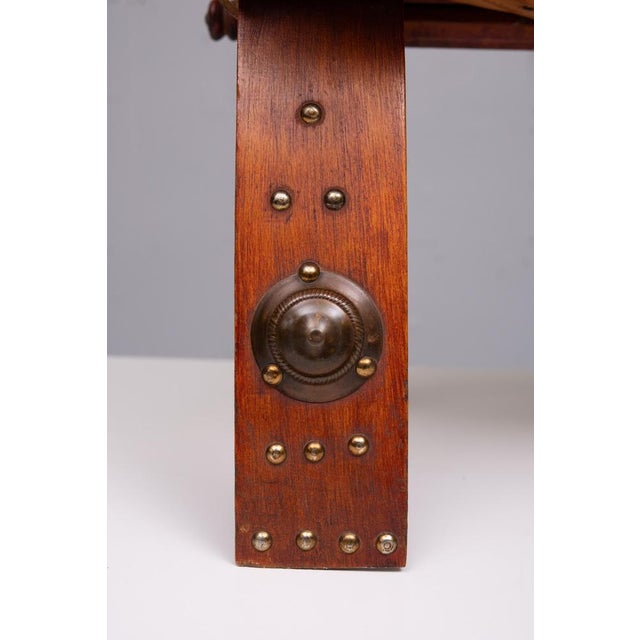 Brown Two-Tone Leather Camel Seat, Egypt, 1960s For Sale - Image 8 of 11