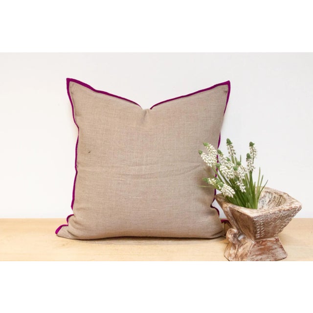 Glass Azra Rajasthani Embroidered Decorative Pillow For Sale - Image 7 of 8