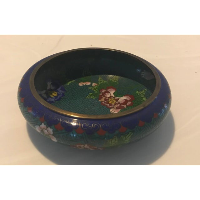Vintage Cloisonné Shallow Bowl For Sale In Detroit - Image 6 of 6