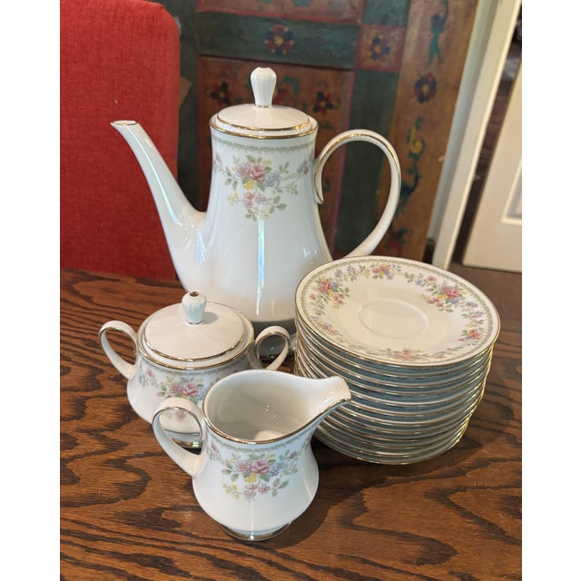 Mid 20th Century Mid 20th Century Noritake Memory China Set W/ Multicolor Florals & Gold Trim - 93 pcs For Sale - Image 5 of 7